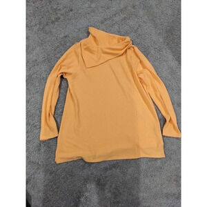 Soft‎ Surroundings Peach Orange Playa Pullover Long Sleeve Tunic XL